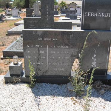 GEBHARDT W.H. 1922-1994 &amp; H.E. 1919-1985
