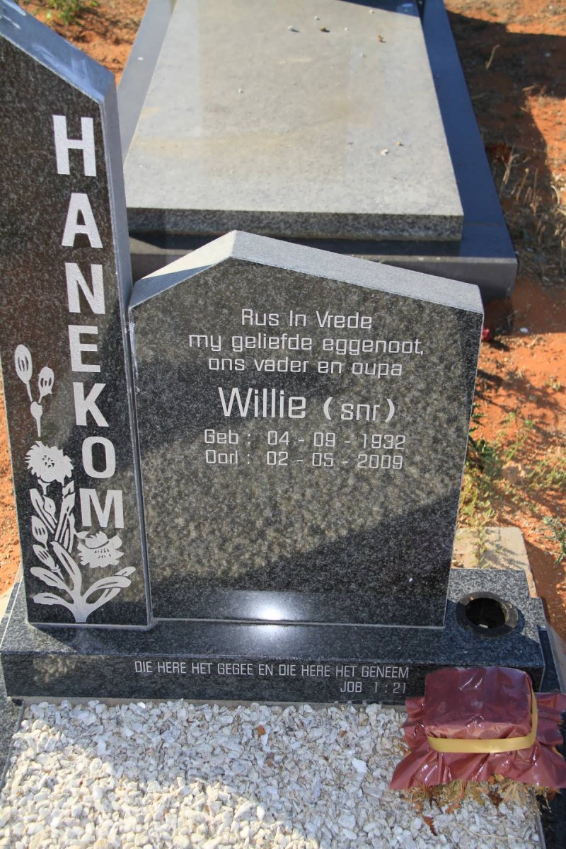 HANEKOM Willie 1932-2009