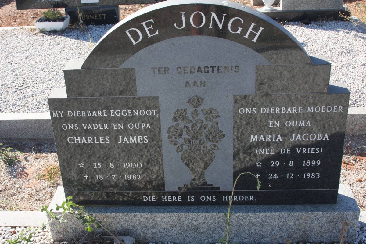 JONGH Charles James, de 1900-1982 &amp; Maria Jacoba DE VRIES 1899-1983