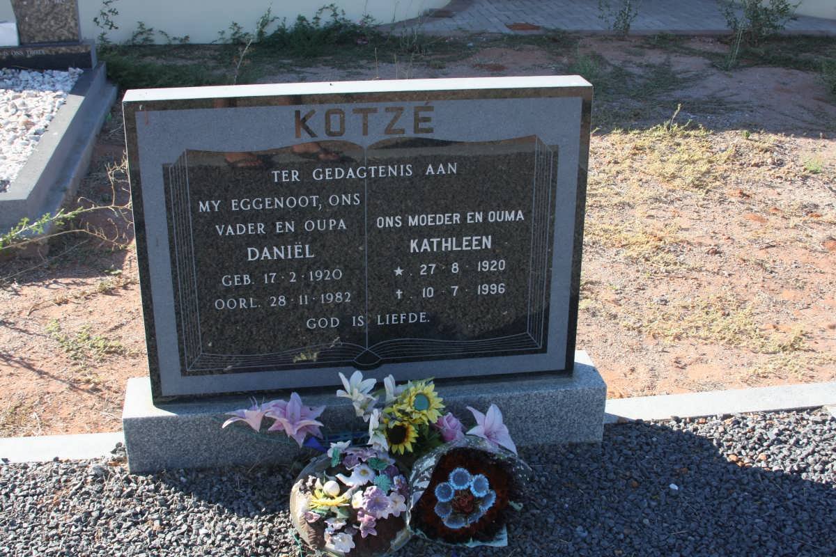 KOTZE Daniël 1920-1982 &amp; Kathleen 1920-1996