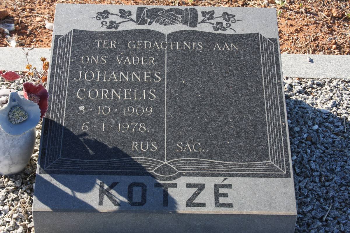 KOTZE Johannes Cornelis 1909-1978