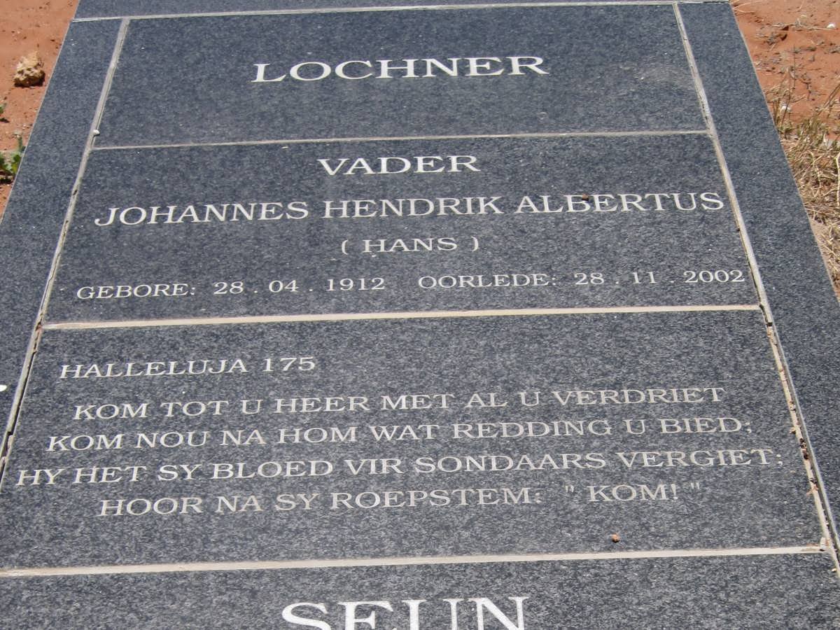 LOCHNER Johannes Hendrik Albertus 1912-2002 