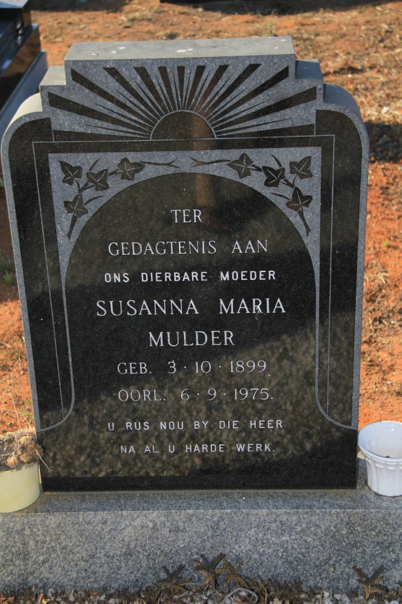 MULDER Susanna Maria 1899-1975