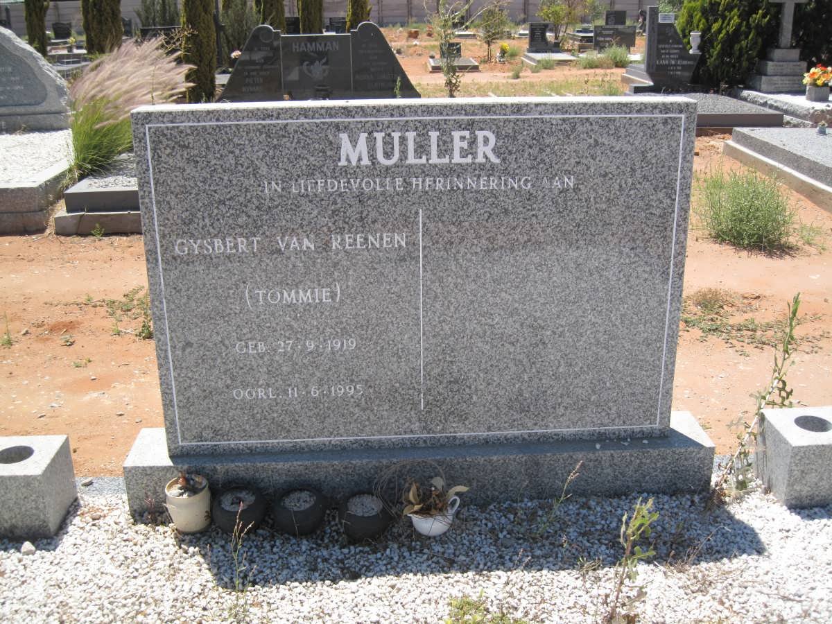 MULLER Gysbert Van Reenen 1919-1995