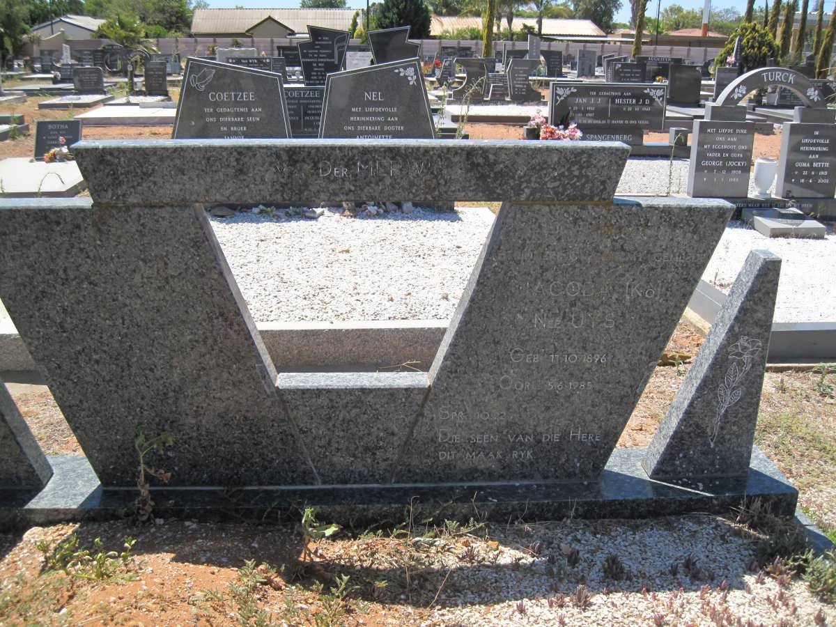 MERWE Jacoba, van der nee UYS 1896-1985