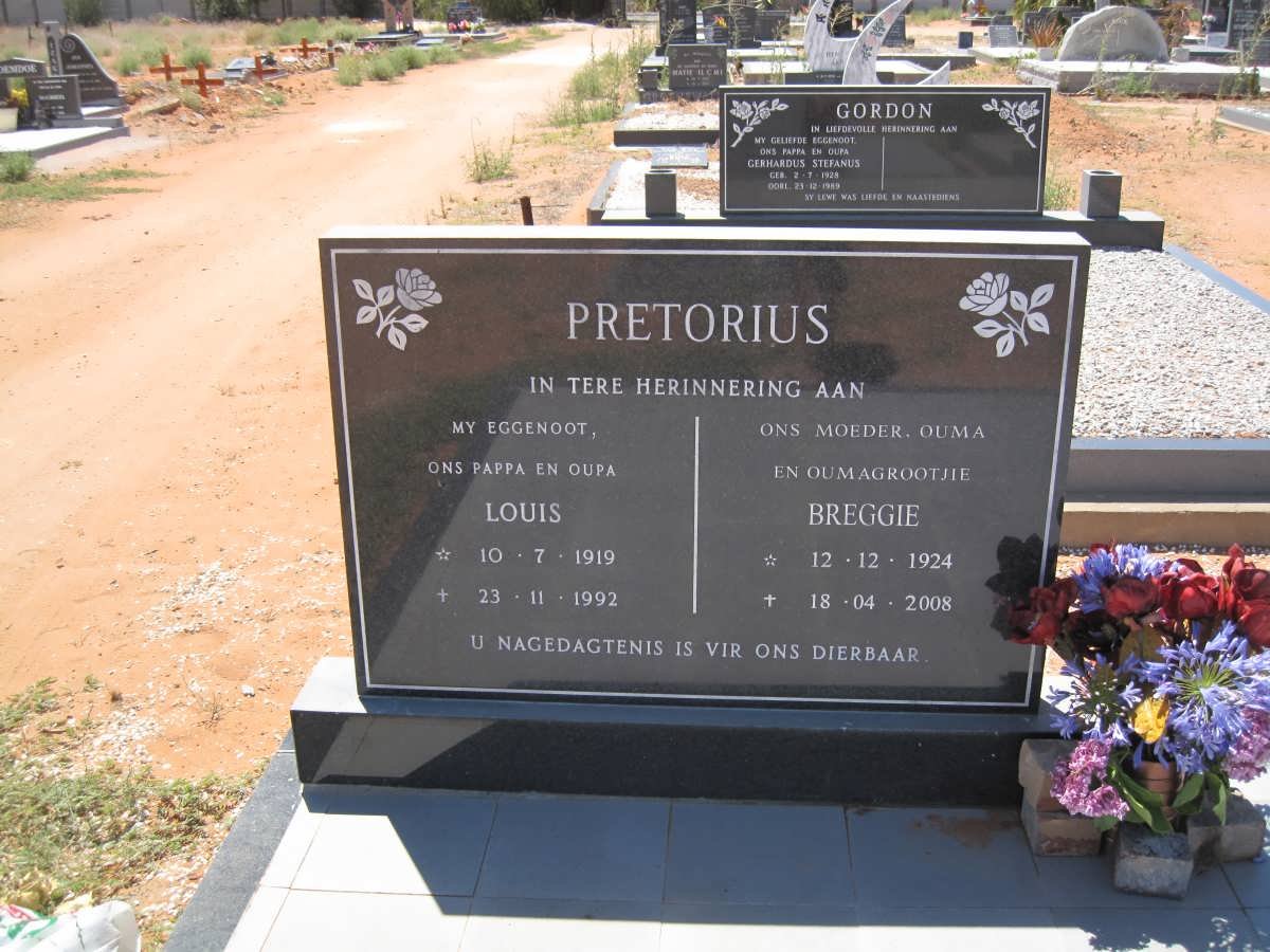 PRETORIUS Louis 1919-1992 &amp; Breggie 1924-2008