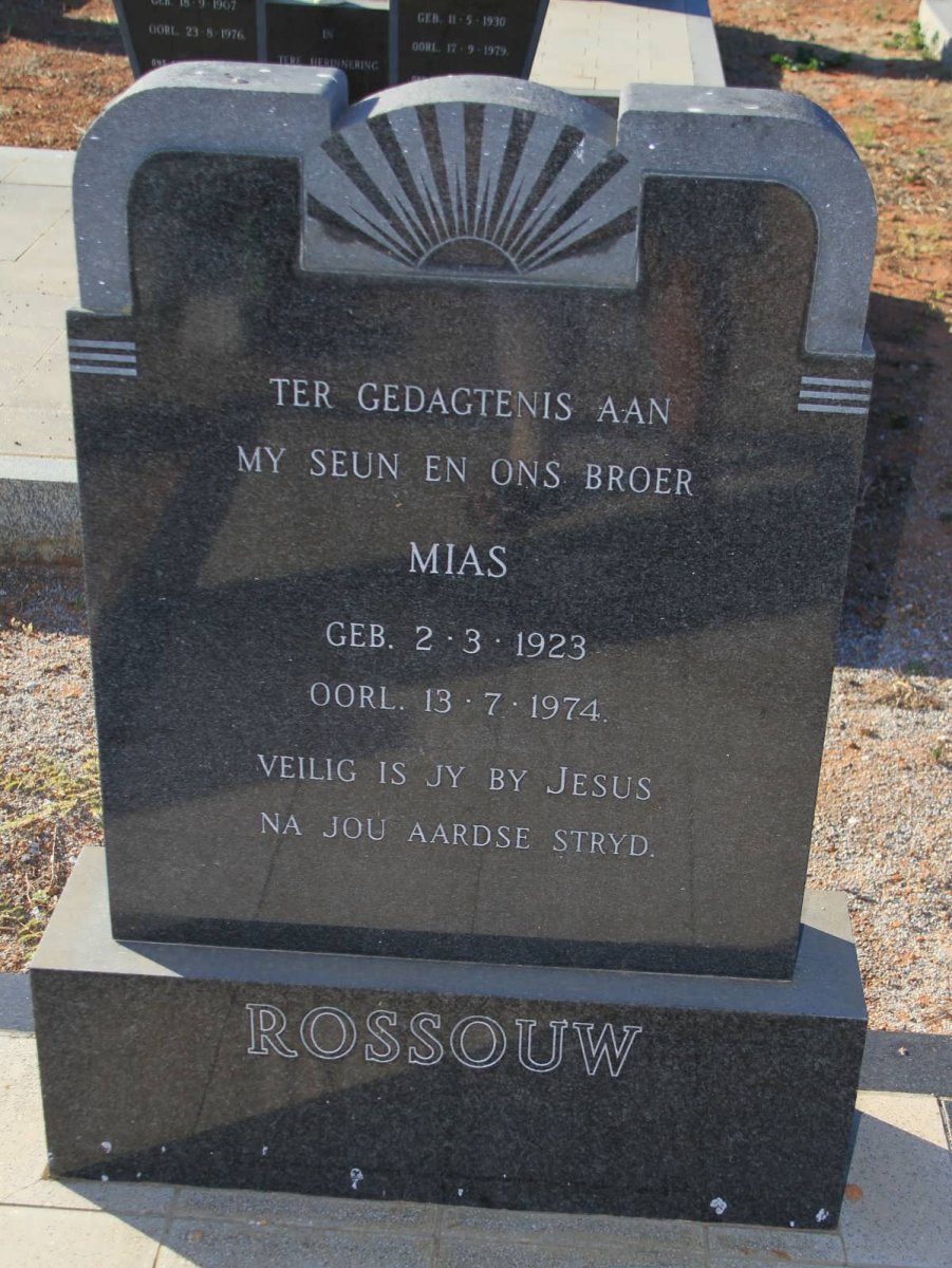 ROSSOUW Mias 1923-1974
