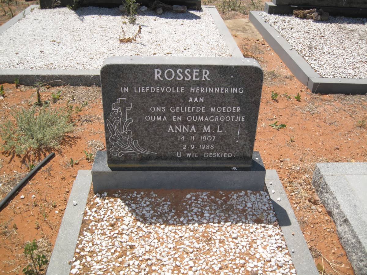 ROSSER Anna M.L. 1907-1988