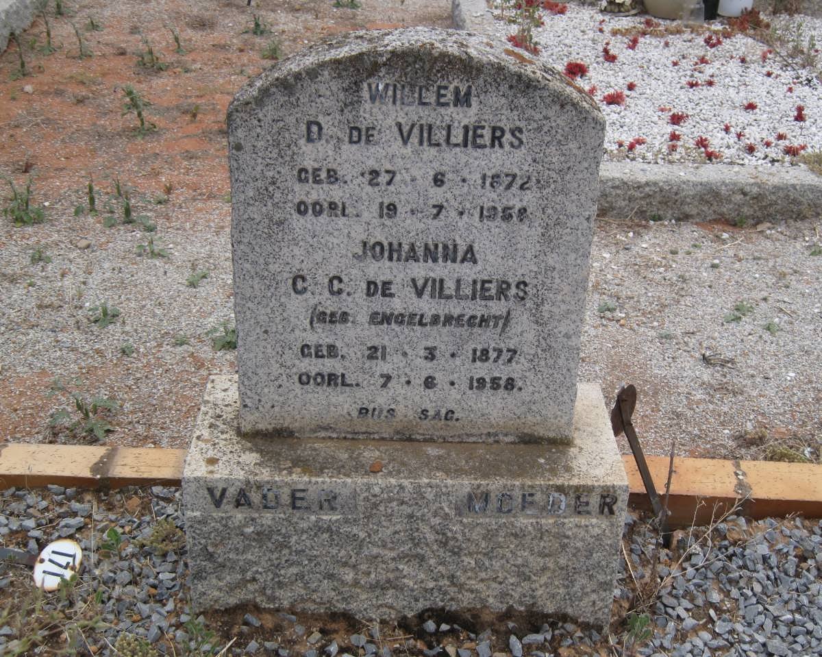 VISSER Willem D. 1872-1958 &amp; Johanna C.C. ENGELBRECHT 1877-1958