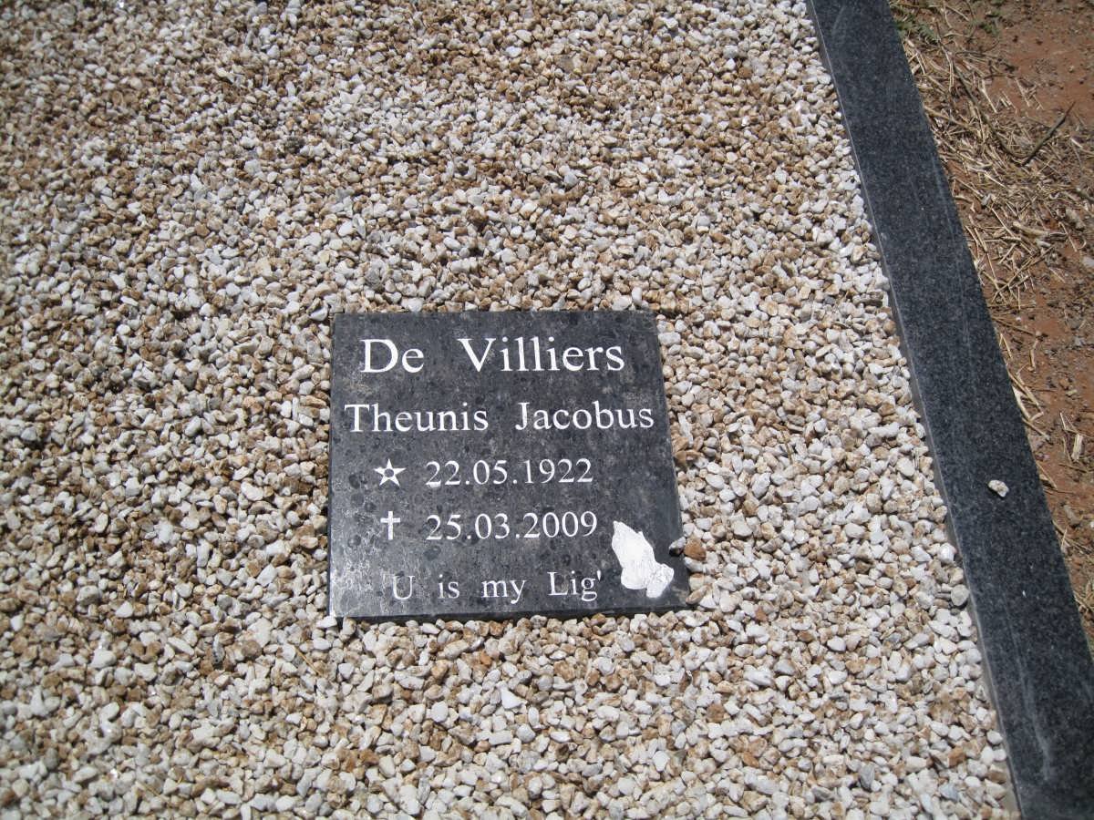 VILLIERS Theunis Jacobus, de 1922-2009