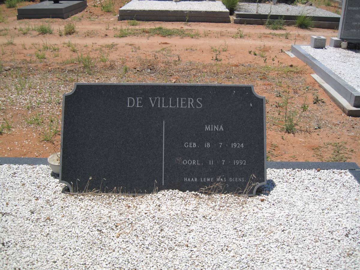 VILLIERS Mina, de 1924-1992