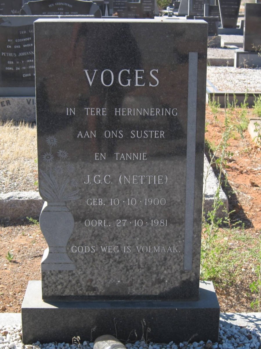 VOGES J.G.C. 1900-1981