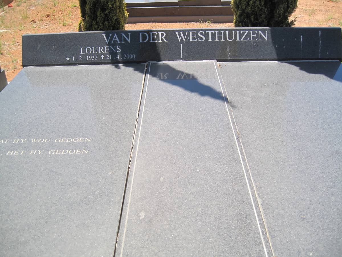 WESTHUIZEN Lourens, van der 1932-2000