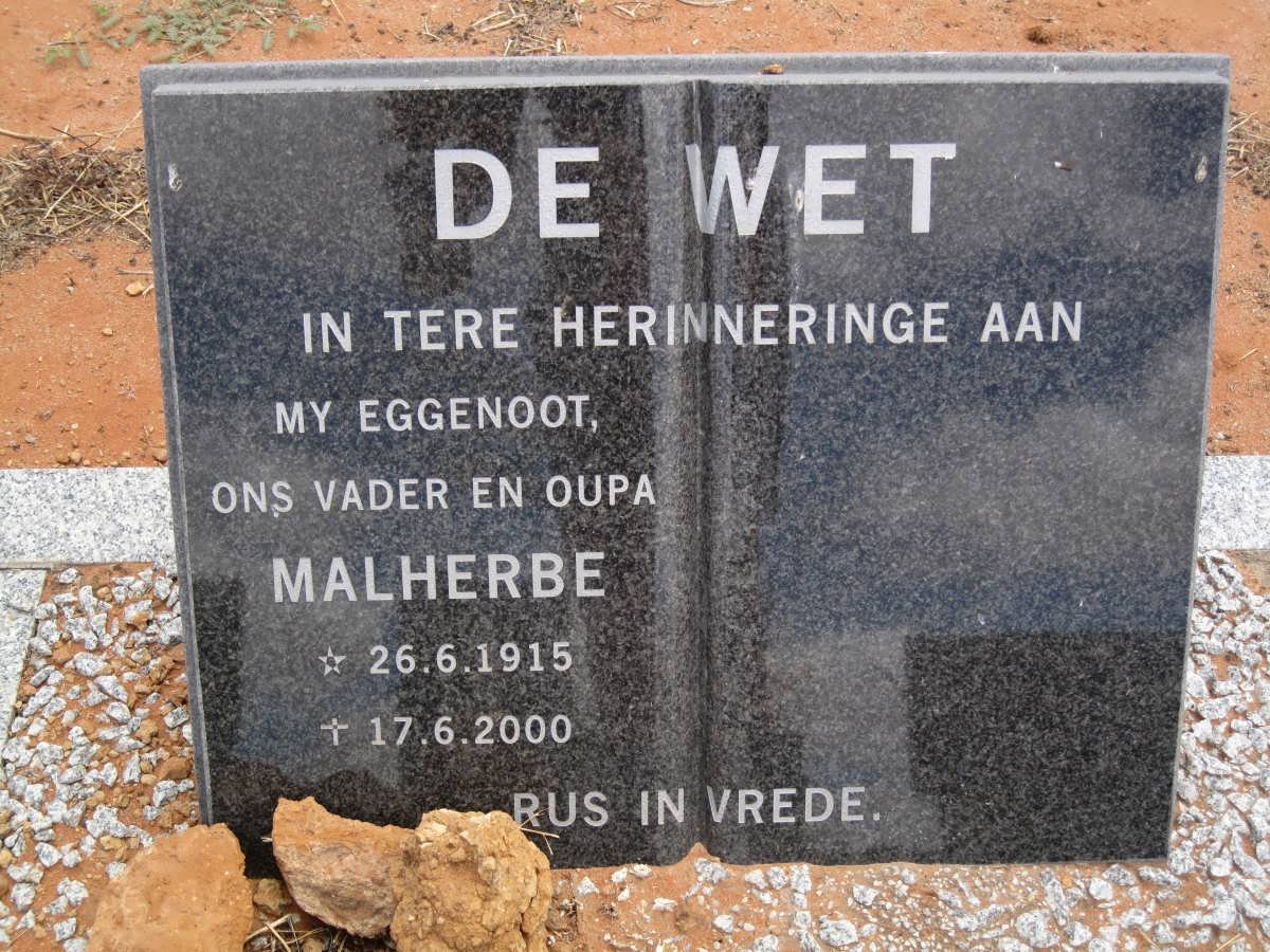 WET Malherbe, de 1915-2000