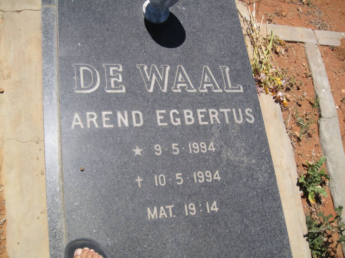 WAAL Arend Egbertus, de 1994-1994