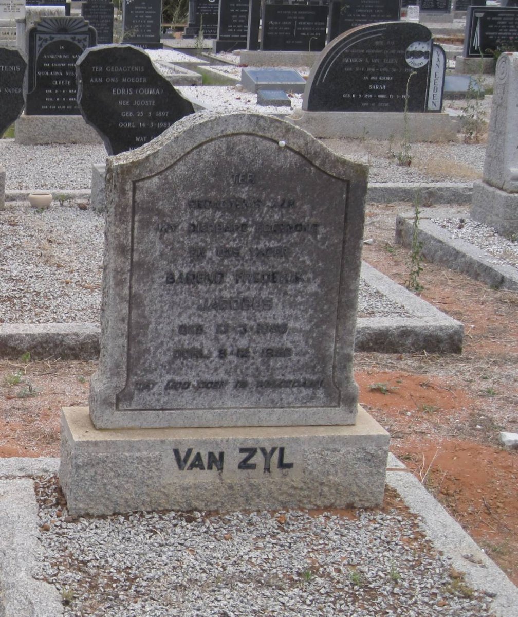 ZYL Barend Frederik Jacobus, van ??-1956