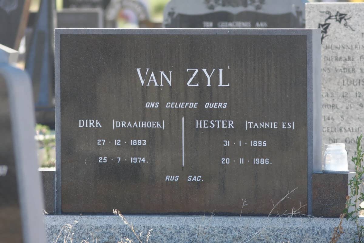 ZYL Dirk, van 1893-1974 &amp; Hester 1896-1986