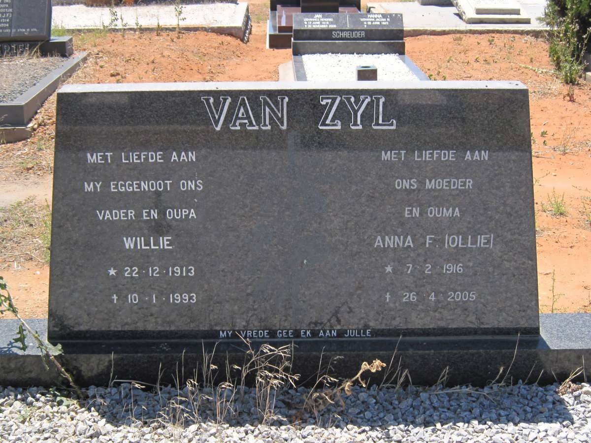 ZYL Willie, van 1913-1993 &amp; Anna F. 1916-2005