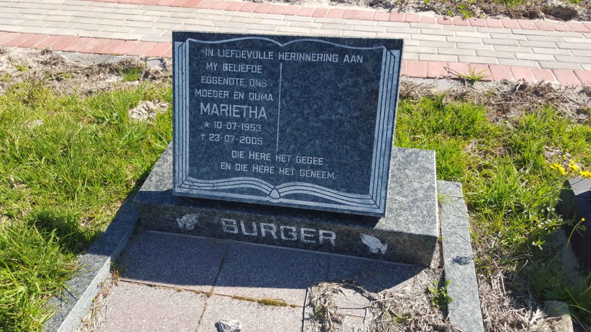 BURGER Marietha 1953-2005