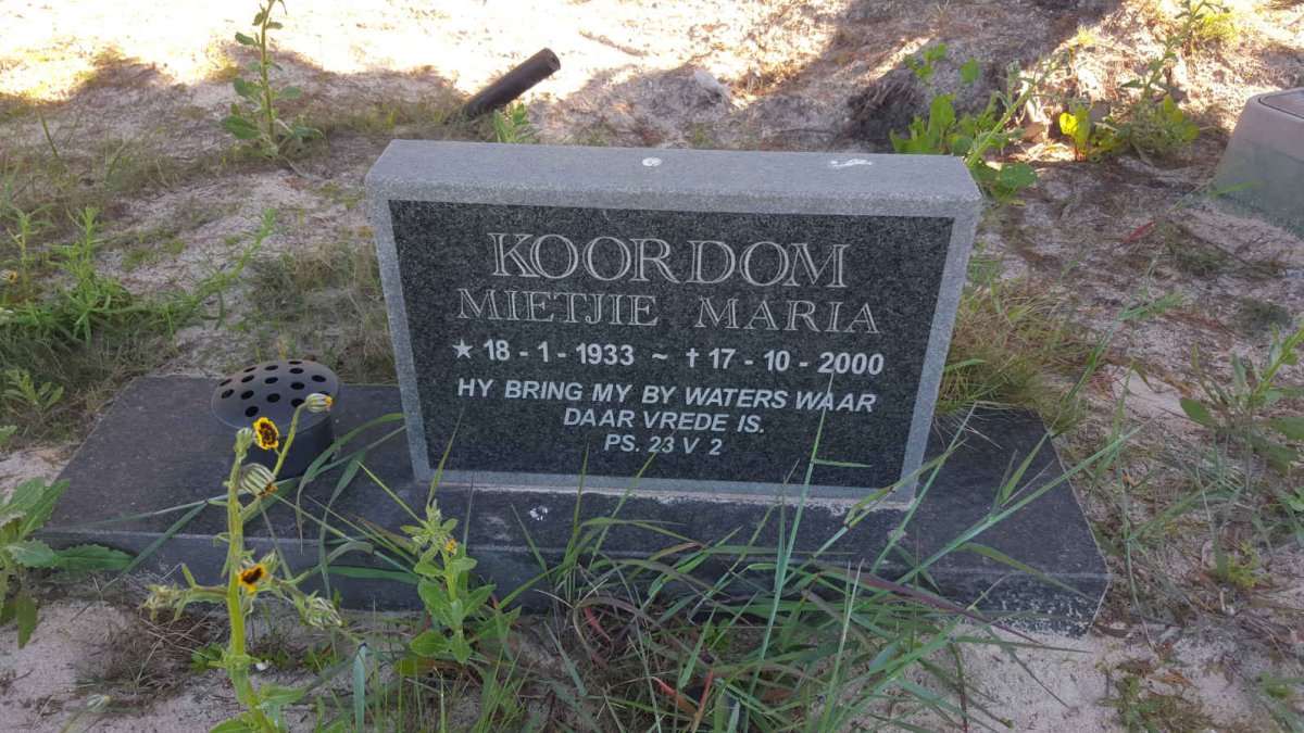 KOORDOM Mietjie Maria 1933-2000