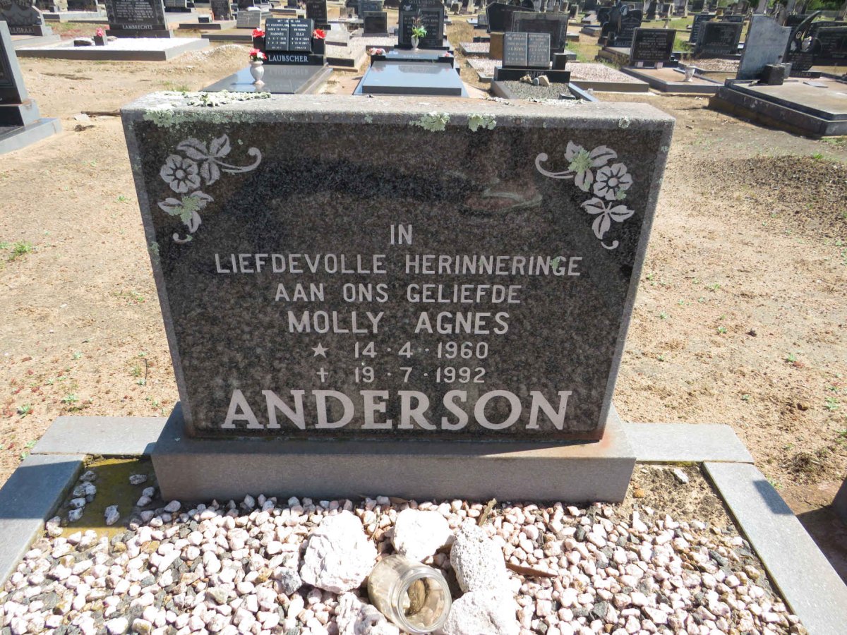 ANDERSON Molly Agnes 1960-1992