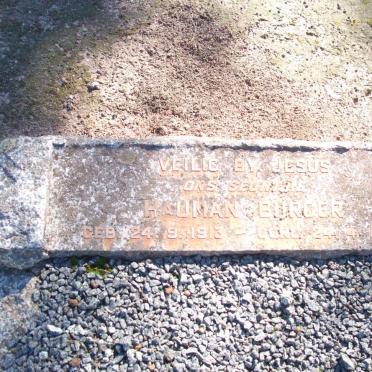 BURGER Hauman 1913-1916