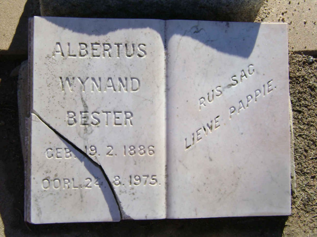 BESTER Albertus Wynand 1886-1975
