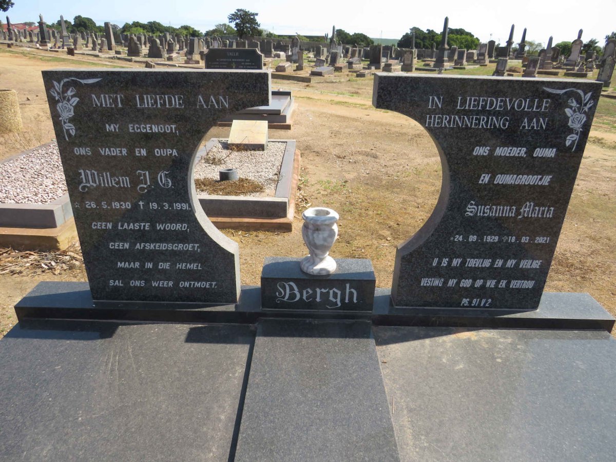 BERGH Willem J.G. 1930-1991 &amp; Susanna Maria 1929-2021