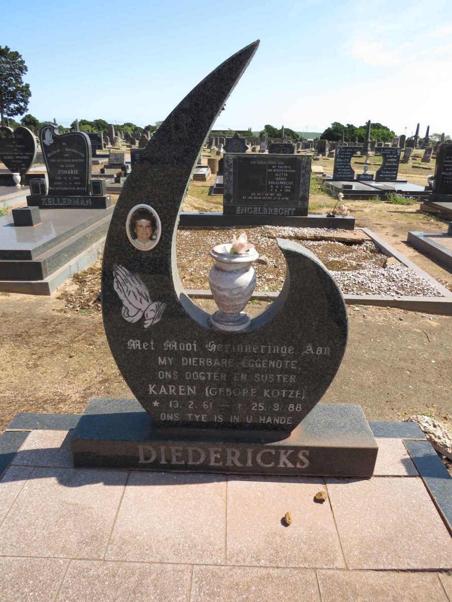 DIEDERICKS Karen nee KOTZE 1961-1988