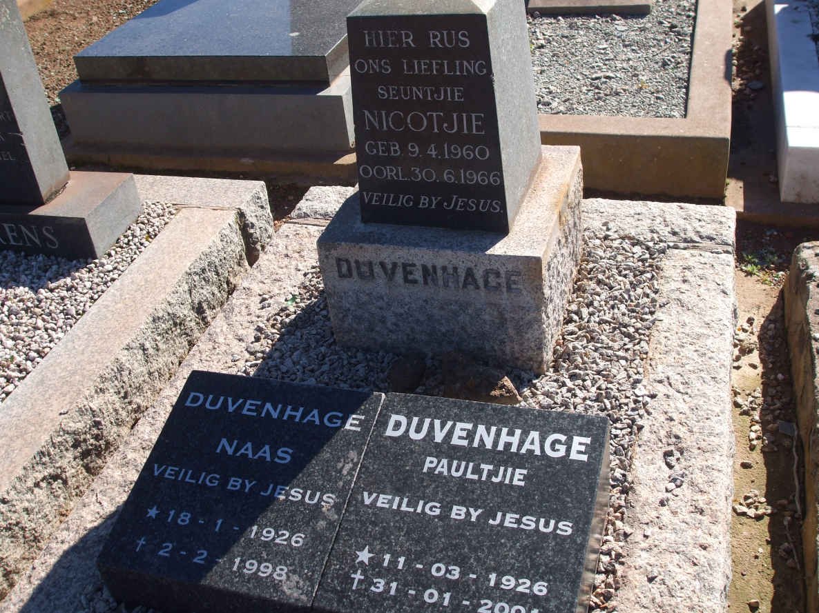 DUVENHAGE Nicotjie 1960-1966