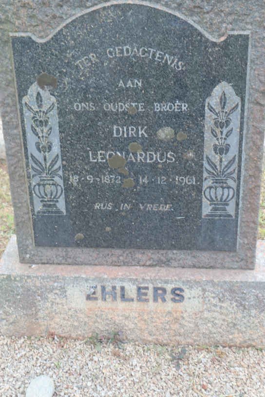 EHLERS Dirk Leonardus 1872-1961
