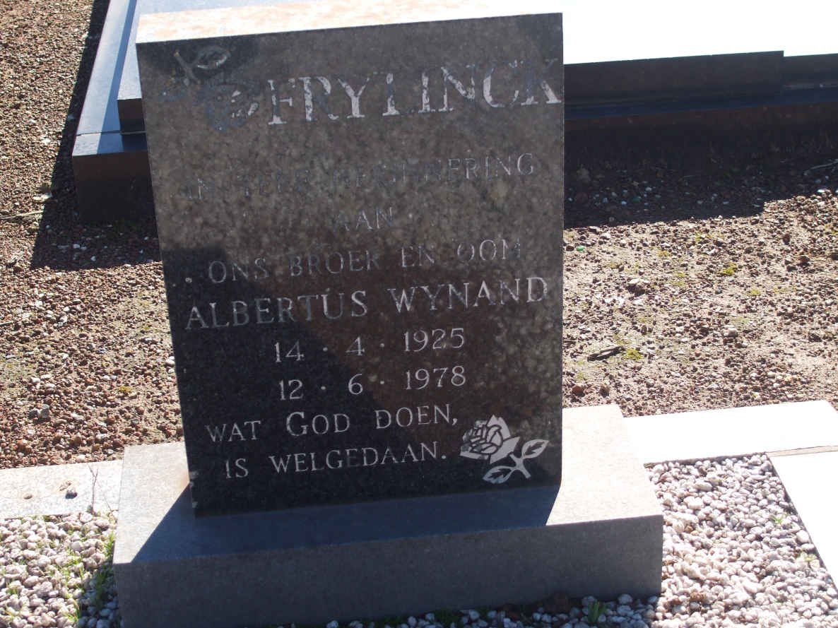FRYLINCK Albertus Wynand 1925-1978