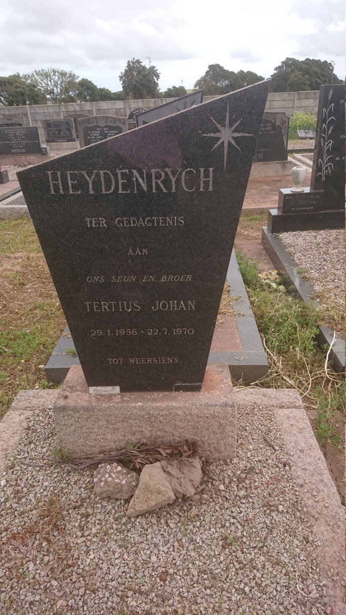 HEYDENRYCH Tertius Johan 1956-1970