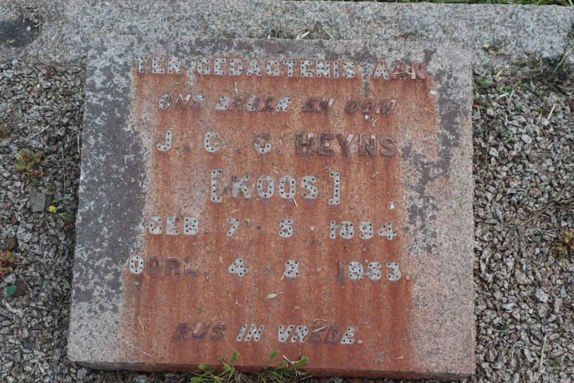 HEYNS J.G.G. 1894-1963