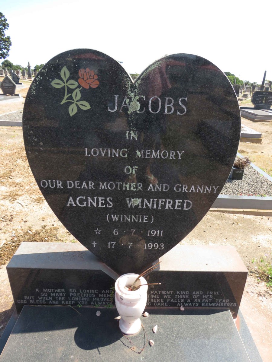 JACOBS Agnes Winifred 1911-1993