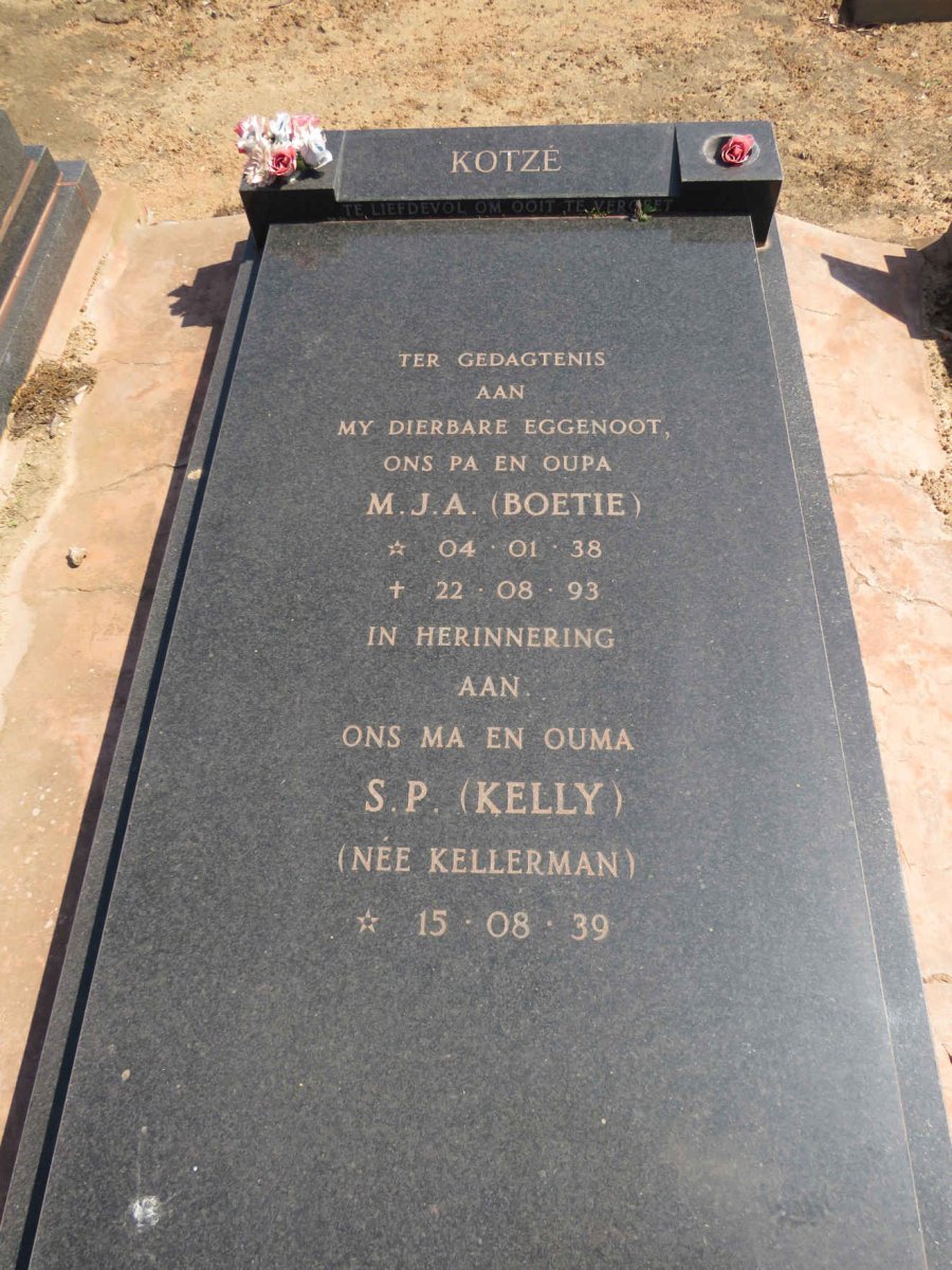 KOTZE M.J.A. 1938-1993 &amp; S.P. KELLERMAN 1939-