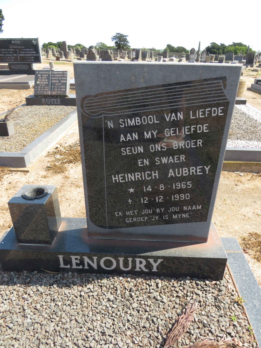 LENOURY Heinrich Aubrey 1965-1990