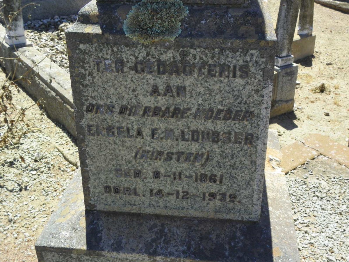 LOUBSER Engela E. M. nee KIRSTEN 1861-1939