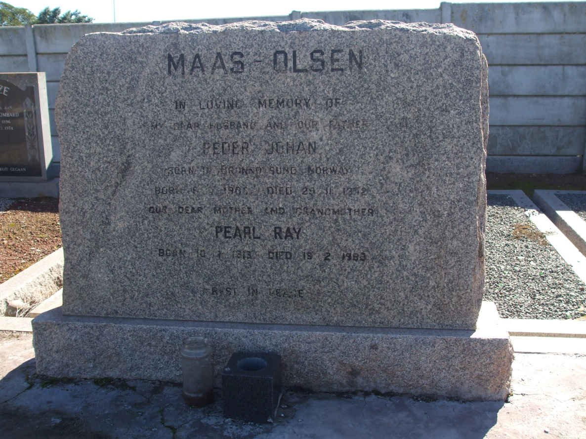 MAAS Peder Johan 190?-19?2 &amp; Pearl Ray OLSEN 1913-1983