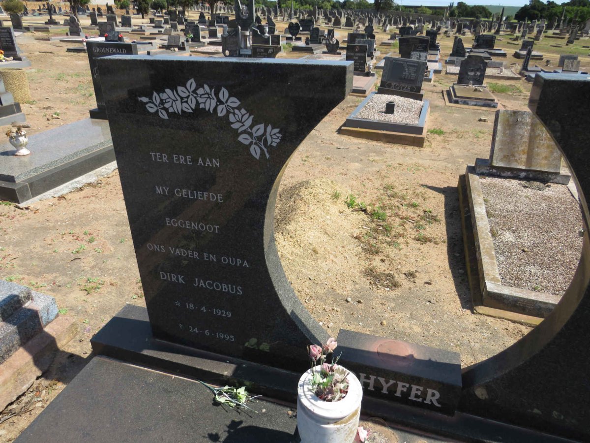 PHYFER Dirk Jacobus 1929-1995 &amp; Anna C.J. 1932-2016