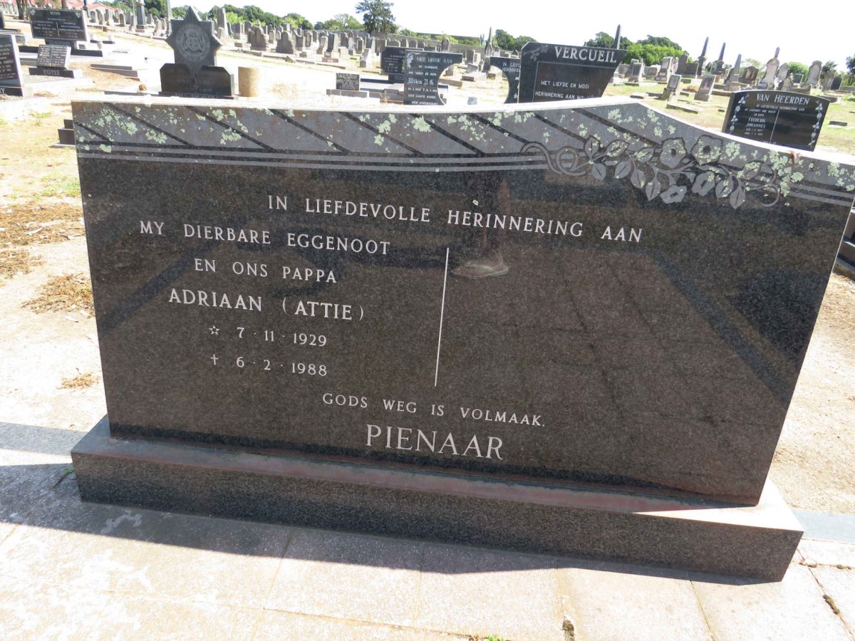 PIENAAR Adriaan 1929-1988
