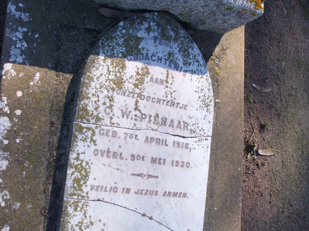PIENAAR C.W. 1916-1920