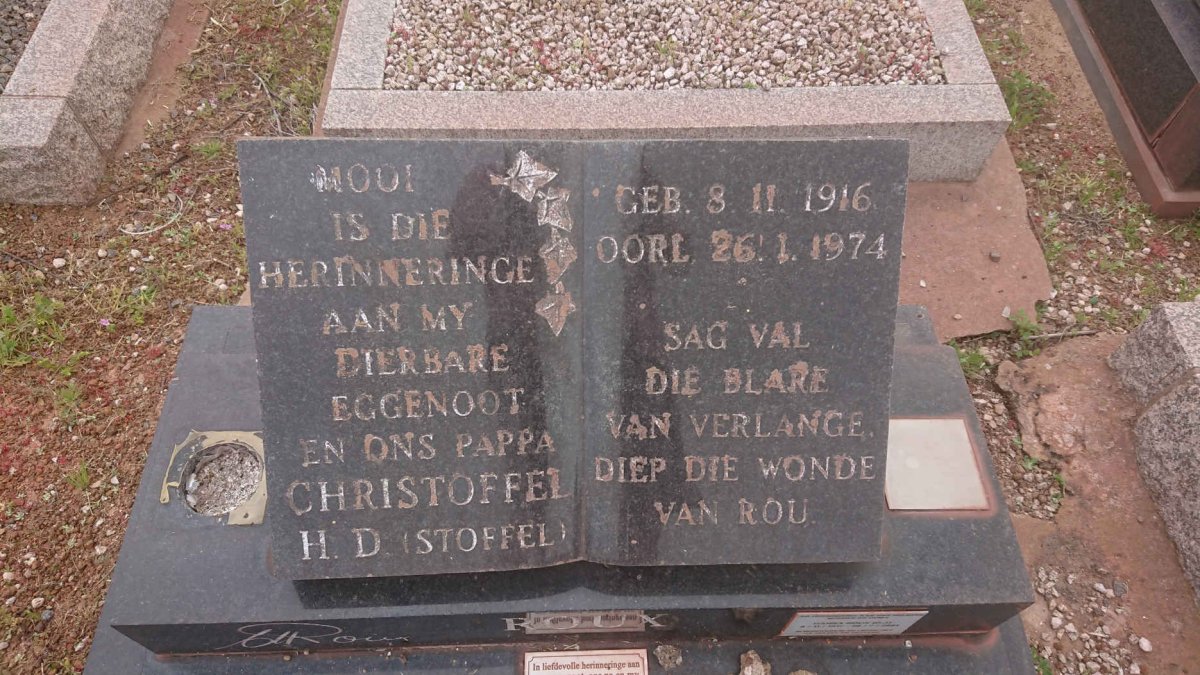 ROUX Christoffel H.D. 1916-1974 &amp; G.J. 1917-2001 :: ROUX Hendrik Albertus 1949-2011