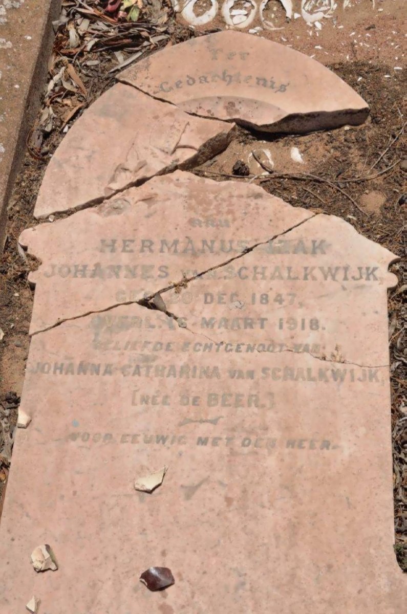 SCHALKWYK Hermanus Izak Johannes, van 1847-1918