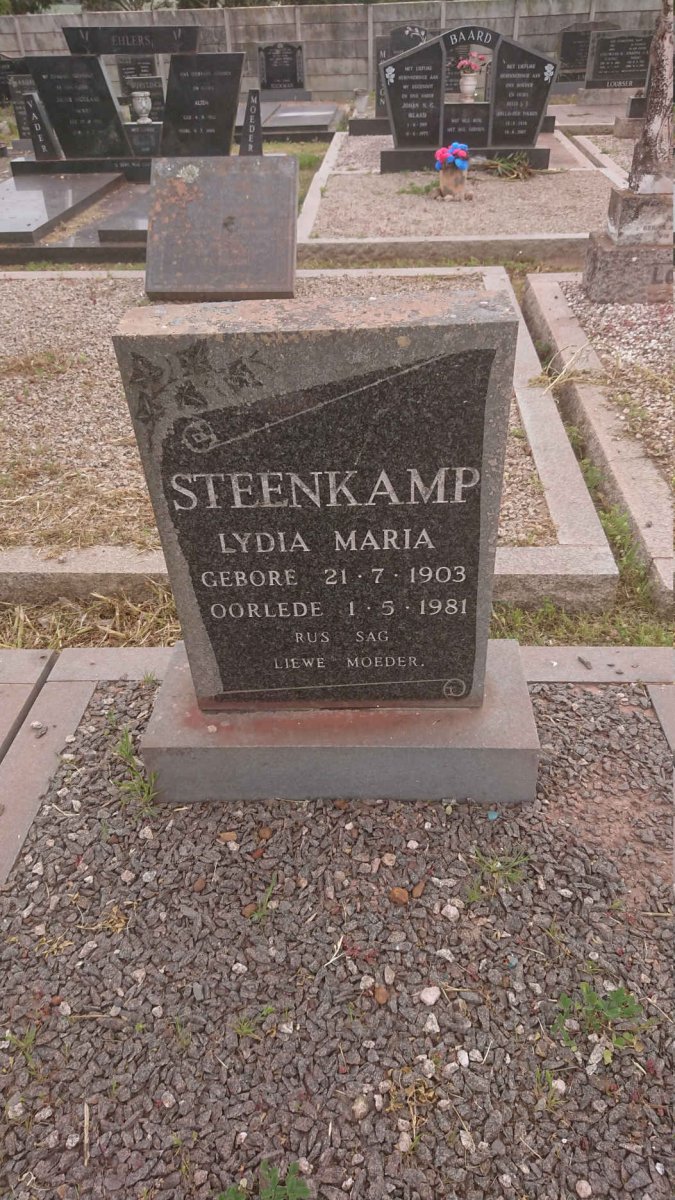 STEENKAMP Lydia Maria 1903-1981