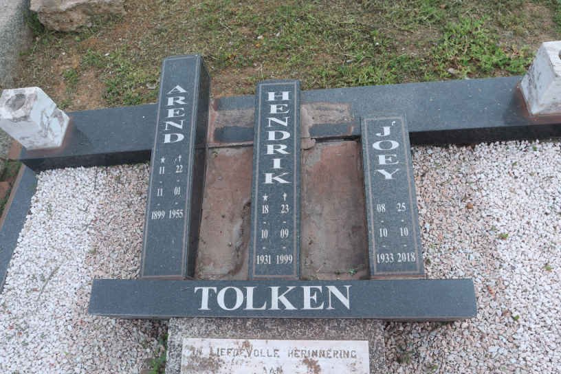 TOLKEN Arend 1899-1955 :: TOLKEN Hendrik 1931-1999 :: TOLKEN Joey 1933-2018