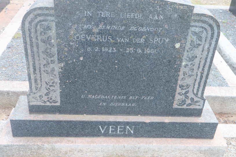 VEEN Oeverus van der Spuy 1923-1961