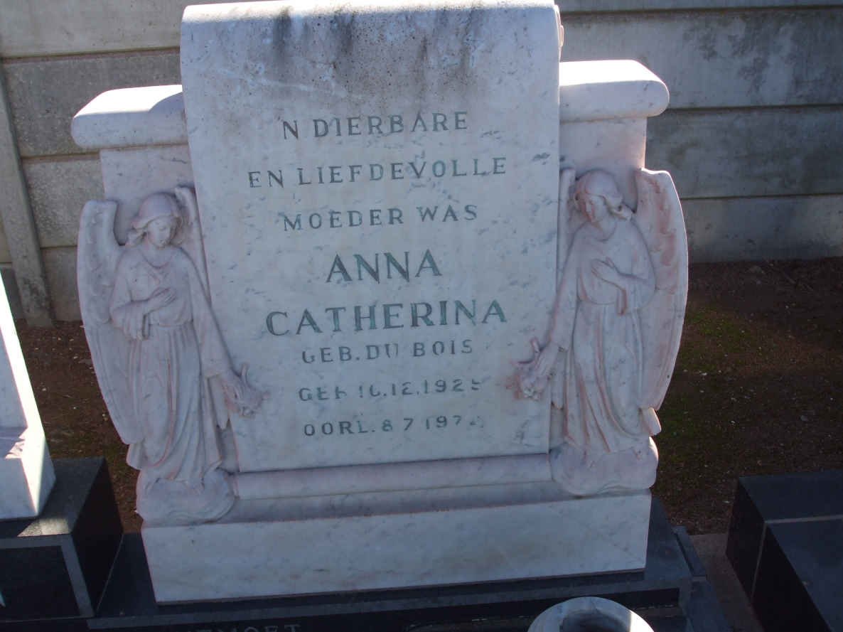 VELDSMAN Anna Catherina nee DU BOIS 1929-1974