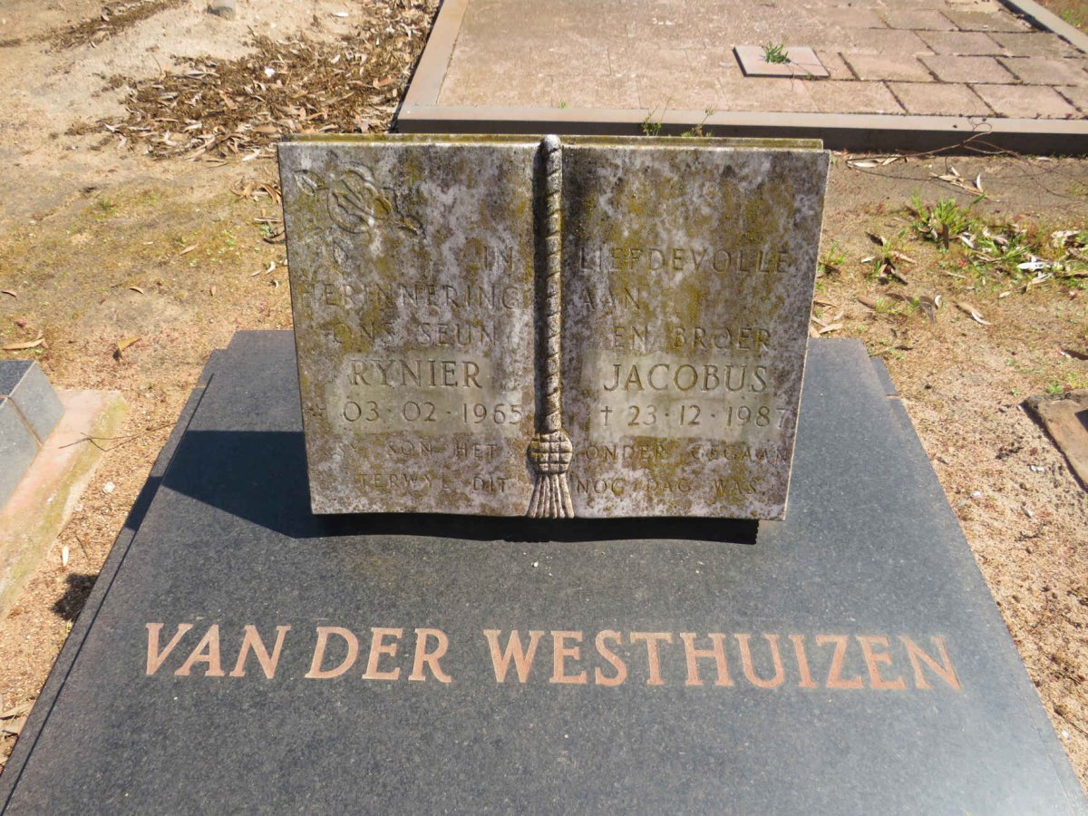 WESTHUIZEN Rynier Jacobus, van der 1965-1987