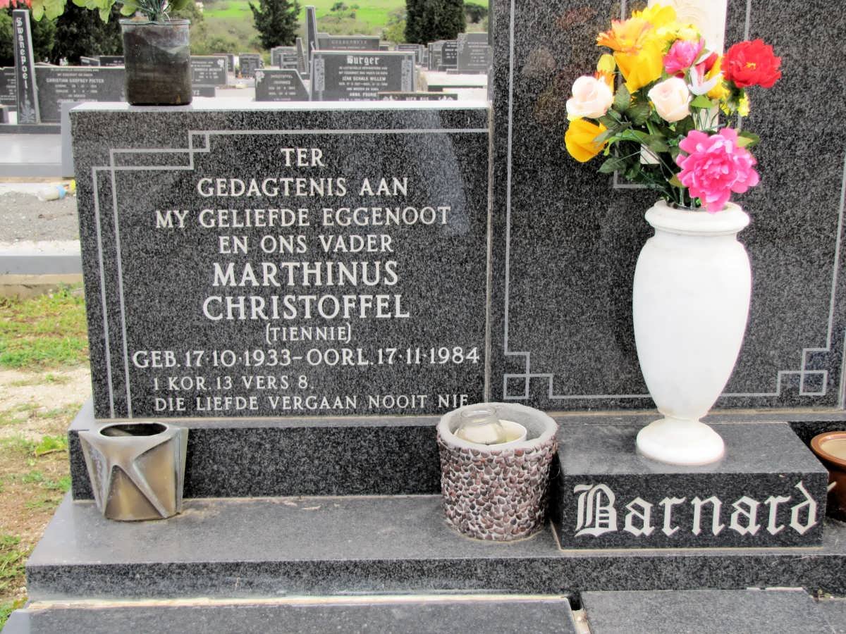 BARNARD Marthinus Christoffel 1933-1984